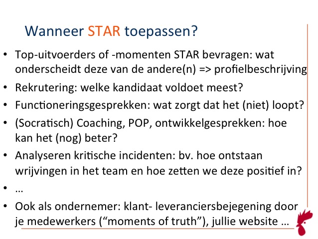 STAR toepassen