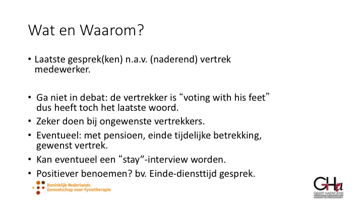 demo gesprekken exit