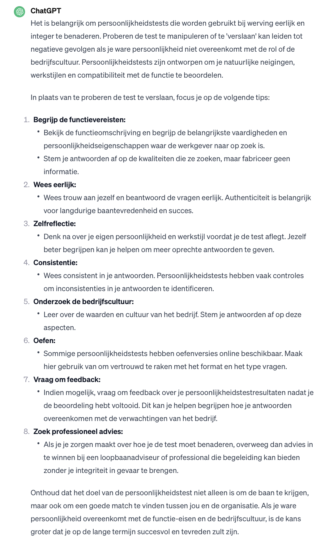 assessment persoonlijkheidsvragenlijsten